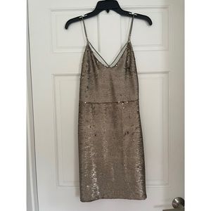Topshop Sequin Spaghetti Strap Dress US size 6